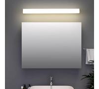 LED Bedroom Long Mirror Waterproof Wall Sconces Black Silver Minimalist Rectangular Lighting Aluminum Indoor Modern for Living Room Office Vanity
