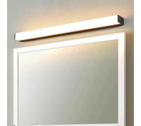 LED Bedroom Long Mirror Waterproof Wall Sconces Black Silver Minimalist Rectangular Lighting Aluminum Indoor Modern for Living Room Office Vanity