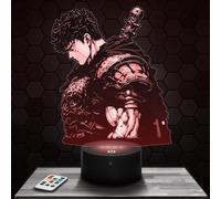 LED Bedside lamp Berserk Guts, Gift idea for Teens, Berserk Guts Manga Accessory, Animated Drawings, Teenage Boy's Room Decor, Desk Decoration, Teen Christmas, Gift idea