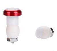 LED Bike Handlebar End Light in Aluminum Alloy with Waterproof Construction and Adjustable Size Fit, Provides Reliable Turn Signal for Safe For Cycling in Various Weather (Red)