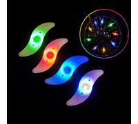 LED Bike Wheel Spoke Lights, Kids Bicycle Accessories Waterproof(4Colors) | Multicolour LED Neon Tire Light, 3 Flashing Modes, Easy Install, Bike Accessories for Adults Kids Outdoor Night Riding Safety