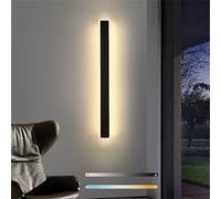 LED Black Bar Wall Lights Indoor Dimmable Wall Lamp Modern Long Strip Wall Sconce Simplicity Metal Aluminum Acrylic Bedside Decoration Light Bedroom Living Room Hallway Stair Wall Lighting
