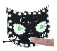 LED Black Cat Soldering Practice Kit, ICSTATION Touch Control Cat Light Soldering Learning Kit With 3 Lighting Modes Brightness Adjustment DIY Cat Light for School Students Education Christmas Present