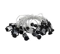 LED Black String Mini Kerosene Lamp Suitable for Indoor and Outdoor Terraces Gardens Festivals Homes Weddings Parties Christmas Trees Year Decorations (Warm Holiday Lights (Black, 1.5m)