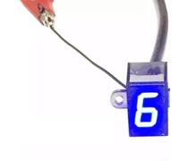 LED Blue Motorcycle Gear Indicator 0-6 Speed Display Gauge for Shift | Clutch Lever, 12V Digital Neutral Meter with Highlight Screen for Racing Street for bikes