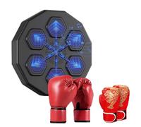 LED Bluetooth Music Boxing Machine 2024 New, One Punch Boxing Training Punching Equipment, Wall Mount Boxing Target Boxing Machine for Home,Indoor and Gym,Machine+Red Adult&Children Gloves