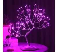 Led Bonsai Tree Light Artificial Light Tree,Battery/USB Operated,Adjustable Branches, for Home Decoration Night Light and Gift(Pink)