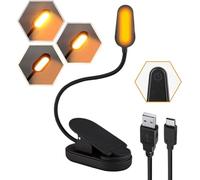 LED Book Light - Clip On, Rechargeable, Blue Light Blocking, 360° Bendable Neck [Energy Class A]
