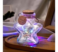 LED Bottle Light with Saying, Personalised Illuminated Lucky Light with Cork Stopper & Gift Tag, Light Bottle Decorative Bottles Lucky Light Decorative Light for Birthday Wedding Christmas Staff