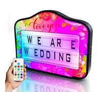 LED Bottle Service Sign,Handheld 2-Row Letter Bottle Presenter,Spellable Letter Plaque With 4 Set Letters+1 Set Numbers+2 Batteries,Color Display Lights For Wedding/Confession/Proposal