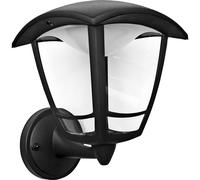 LED Bottom Arm Four Panel Coach Lantern IP44 Luceco Black One Size
