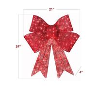 Led Bow Christmas Lighted Garland Door Hanging Decoration Celebrations Holiday For
