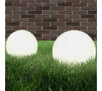 LED Bowl Lamps 2 pcs Spherical 25 cm PMMA