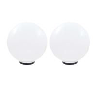 LED Bowl Lamps 2 pcs Spherical 50 cm PMMA