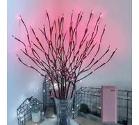 LED Branch Light, 27.6 Inch Lighted Vase Filler Willow Tree, Romantic Bedside Lighted Artificial Little Twig Decoration for Home Christmas Party Home Decor