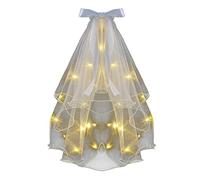 Led Bridal Veil Light Up Wedding Veil Led Wedding Veil Bridal Cathedrals Veil False Pearl Bead for