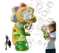LED Bubble Machine Sunflower Shape Automatic Bubble Maker Toy Assured