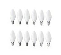 LED Bulb 5w E14 C37 Equivalent 40w Energy Saving Lighting Bulbs 470 Lm Not Dimmable Candle Shaped for Bedroom Living Room Home Office Lighting(E14 5W Cool White 6000K,12cps)