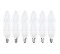 LED Bulb E12 6w Equivalent 50w Lighting Energy Saving 85v-265v 600 Lm No Flicker Not Dimmable Home Use Indoor Bulbs(E12 6W Cool White 6500K)