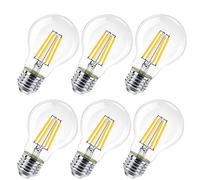 LED bulb E27, 10 W (corresponds to 100 W), 1200 lumens, transparent, warm white, 6 pieces