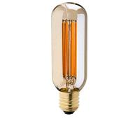 LED Bulb, Gold Tint 6W/T45 Tubular Shape Vintage LED Lamp Long Filament Light Bulb, Super Warm 2200K/E27 Base Lamps Dimmable, for Home Dimmable Bulb,6pcs