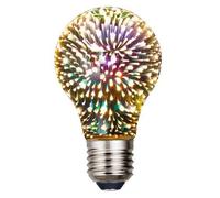 LED Bulbs Firework Light Bulb 3D Effect Gold Yellow E27 125lm Insulated LED Firework Lights 4.5W Heat Dissipation Decorative Light Bulb for Party Bar Disco KTV