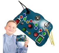 Led Busy Toy - toddlerSensory Activity Board, Led Interactive Panel with Colorful Lights | Pre K Learning Toys to Develop Sensory Perception for Airplanes Classroom Playground Educational Play Use