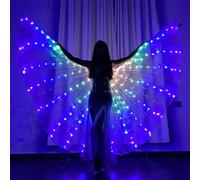 LED Butterfly Luminous Wing LED Butterfly Wing Illuminated LED Butterfly Wing Light Up with 360 Degree Luminosity for Belly Dance Shows Party (One Size)