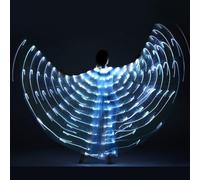 LED Butterfly Luminous Wing LED Butterfly Wing Illuminated LED Butterfly Wing Light Up with 360 Degree Luminosity for Belly Dance Shows Party (One Size)