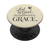 Led By God Strengthened by Grace PopSockets Adhesive PopGrip