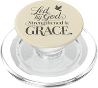 Led By God Strengthened by Grace PopSockets PopGrip for MagSafe