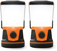 LED Camping Lantern - 1500 lm Camping Light Lamp, Up to 40 Hours Battery ( D Size ), Perfect Emergency Survival Kit Gear, Tough, Sturdy, Suited for Night Time Trips, Hiking, Camp - Orange (Pack of 2)