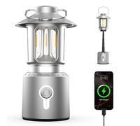 LED Camping Lantern, 8000mAh Camping Lights Rechargeable with 3 Light Modes, Waterproof & Impact-Resistant Tent Lights, Battery Lantern for Power Outages, Emergency, Hiking, Hurricane