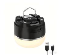 LED Camping Lantern, 8000mAh Rechargeable Camping Tent Light with 4 Light Modes, 6 Brightness Adjustable Tent Lamp, Waterproof Emergency Hanging Lantern for Hurricane, Power Outages, Home, Hiking
