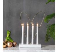 LED Candle Arch Lights Glossy Heart White 4 X 3W E10 Extra Warm Switch