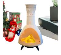 Led Candle Holder, Compact Flameless Incense Tray, Realistic Flickering Fireplace Candle Led Decor for Yoga Meditation Home Outdoor Altar Smudging