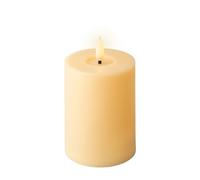 LED Candle with Timer 7 x 12 cm - Indoor and Outdoor - Artificial Candle with 6 Hour Timer Function - Flameless Candles as Outdoor Candles Table Candles Decorative Candles Pillar Candles - Cream Warm