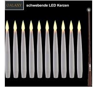 LED Candles Floating Candles Ø 1.5×15 Cm 10-Pack With Timer Battery Operated