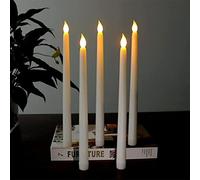 LED Candles Taper Candles, Flameless Candles, Battery Included Operated Candle Lights, LED Long Candles for Table Christmas Birthday Party Wedding Home Church Decoration (Pack of 4 + Remote Control)