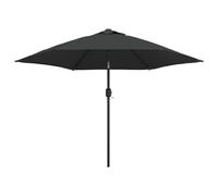 vidaXL Outdoor Parasol with LED Lights and Steel Pole 300cm Anthracite UK HOT