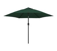 vidaXL LED Cantilever Garden Parasol Sunshade Outdoor Umbrella Canopy Green