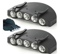 Led Cap Light, 5 Led Under the Brim Cap Hat Clip Lamp Headlight Headlamp for Fishing Hiking Camping Working