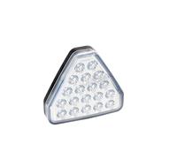 LED Car Brake Tail Light Triangle Red Reversing Stop Flash Warning Fog Lights Anti-collision Auto Singal Lamp Universal 12v High Level Brake Light(WHITE)