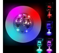 LED Car Coasters, LED Car Cup Holder - 7 Colors Glow Coasters - USB Charging Cup Mat, Insert Interior Atmosphere Lamps to for the