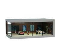 LED Car Display Case - 26.5×10.5×15cm Dustproof Transparent Model Cabinet Organizer, Collector Showcase | Car Model I The Shell Vitrine, Space-saving Vehicle Toy Storage Box For Desk Shelf Office
