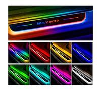 LED Car Door Sill Lights, Customization Wireless Car Pedal Pathway Light, IP67 Waterproof, 7 Lighting Colors, Auto-Sensing Led Door Sill Pro For Plastic And Metal