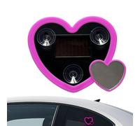 LED Car Interior Light - Heart Shaped Decorative Solar Window Lamp | Small Neon LED Accent | Car Interior Night Lighting with Triangle Window for Decoration