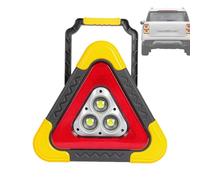 LED Car Warning Light - Bright Warning Triangles Lamp | White Floodlight | Red Floodlight For Car Repairing Suitable For Roadside Safety Night Use And Vehicle Breakdown Alerts