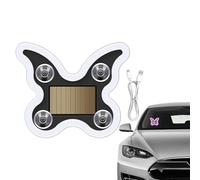 LED Car Window Lights | Rechargeable Solar-Powered Butterfly Shape Neon,6 Modes Neon LED Window Light | for Women Men Vehicle Bedroom Party Truck Motorcycle Door Automotive