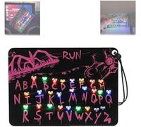 LED Card Pendant Light - Cute Cards-Light Pendant, Carry The Upside Down with You, Glowing Warning Keychain, Soft Glow Lights, Car Ornaments Gifts for Your Friends and Family (A#)